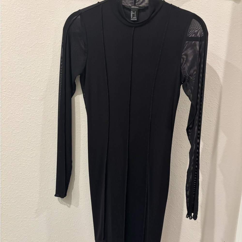 Elegant Black Long Sleeve Dress